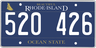 RI license plate 520426