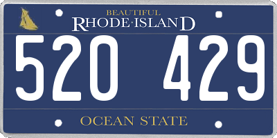 RI license plate 520429