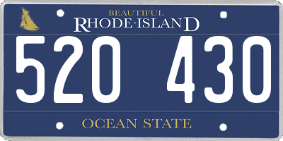 RI license plate 520430