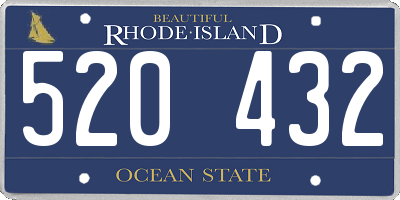 RI license plate 520432