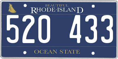 RI license plate 520433