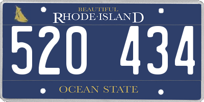 RI license plate 520434
