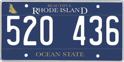 RI license plate 520436