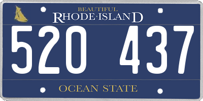 RI license plate 520437