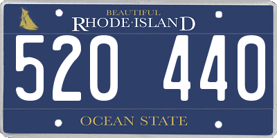 RI license plate 520440