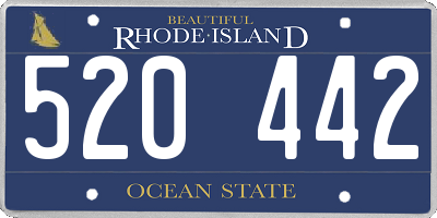 RI license plate 520442