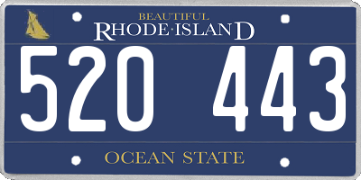 RI license plate 520443