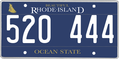 RI license plate 520444