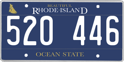 RI license plate 520446