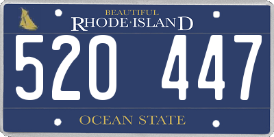 RI license plate 520447