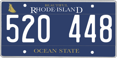 RI license plate 520448