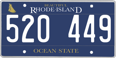 RI license plate 520449