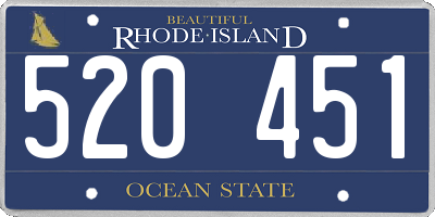 RI license plate 520451
