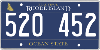 RI license plate 520452