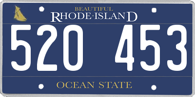 RI license plate 520453