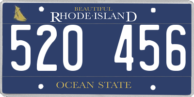 RI license plate 520456