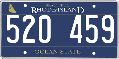 RI license plate 520459