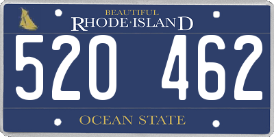 RI license plate 520462
