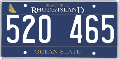 RI license plate 520465
