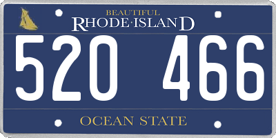 RI license plate 520466