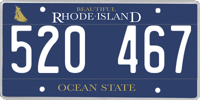 RI license plate 520467