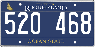 RI license plate 520468
