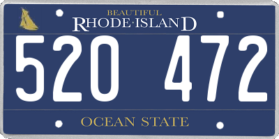 RI license plate 520472