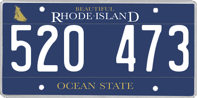 RI license plate 520473