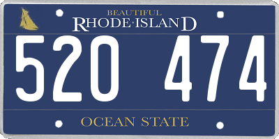 RI license plate 520474