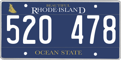 RI license plate 520478
