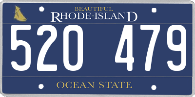 RI license plate 520479