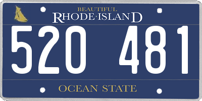 RI license plate 520481