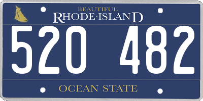 RI license plate 520482