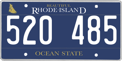 RI license plate 520485