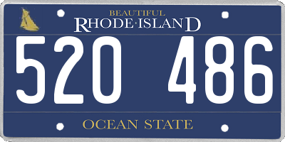 RI license plate 520486