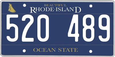 RI license plate 520489