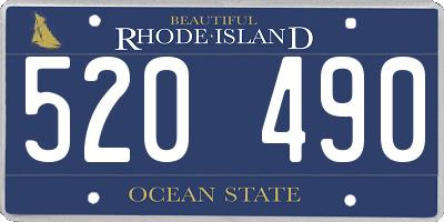 RI license plate 520490