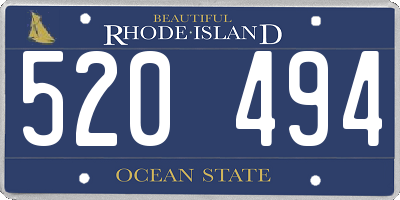 RI license plate 520494