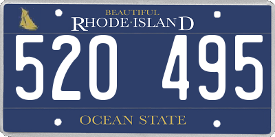 RI license plate 520495