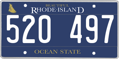 RI license plate 520497