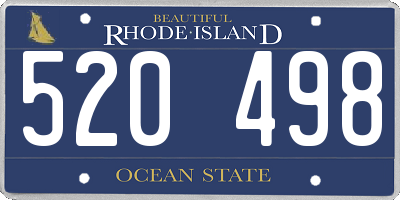 RI license plate 520498