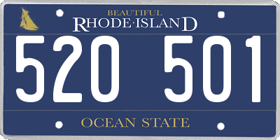 RI license plate 520501