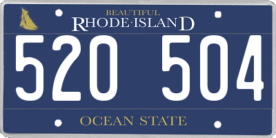RI license plate 520504