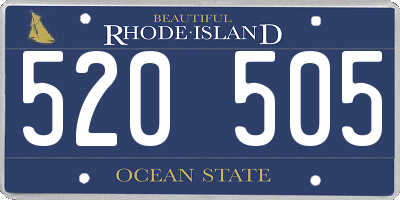 RI license plate 520505