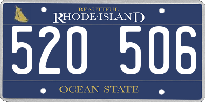RI license plate 520506