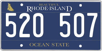 RI license plate 520507