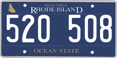 RI license plate 520508