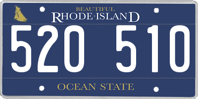 RI license plate 520510