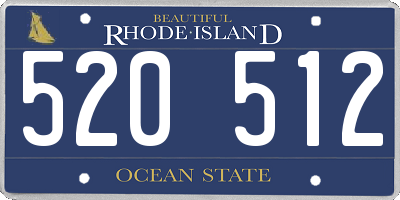 RI license plate 520512