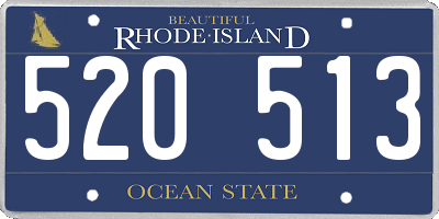 RI license plate 520513